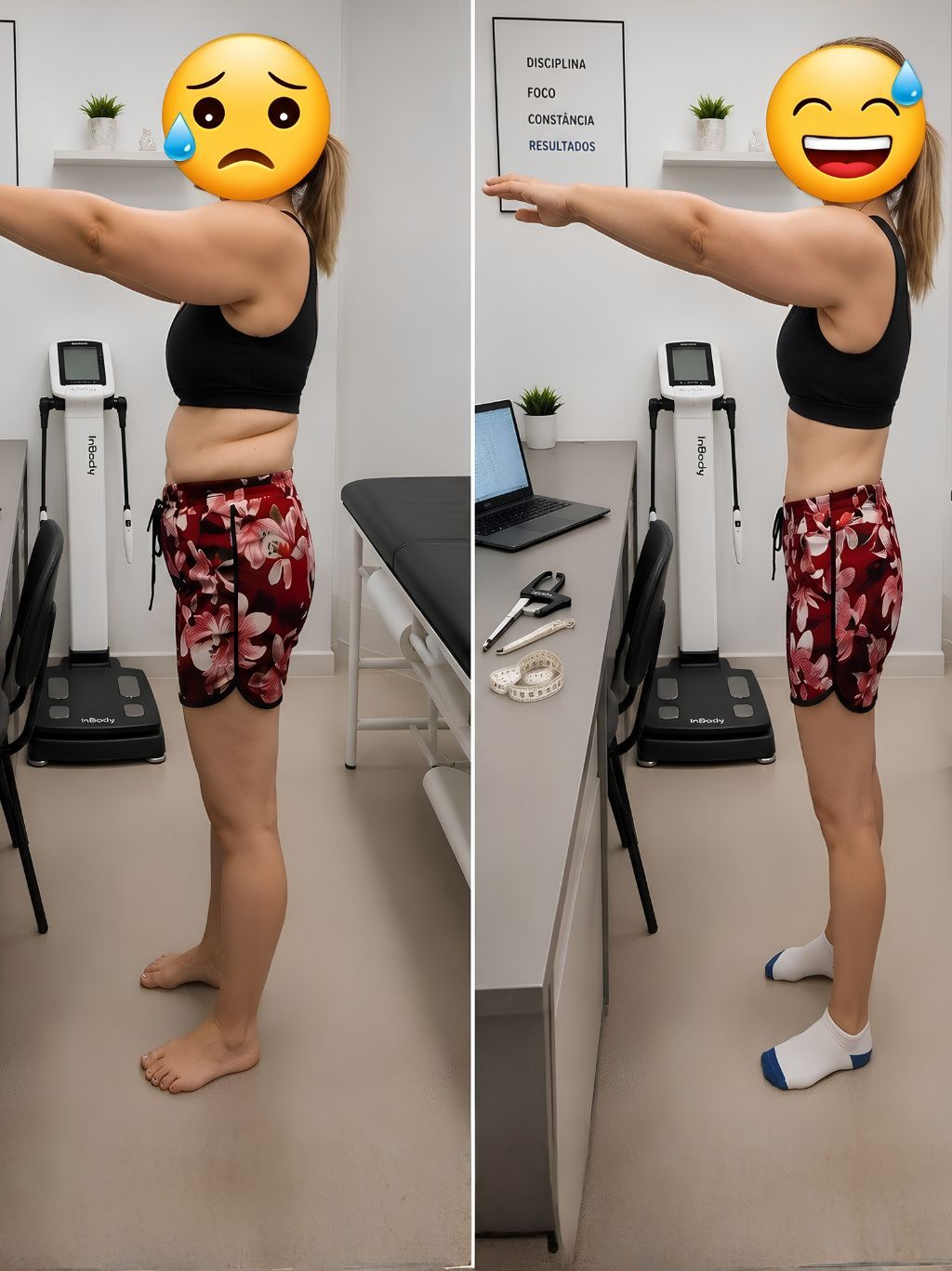 Transformação de aluno 1 — antes e depois